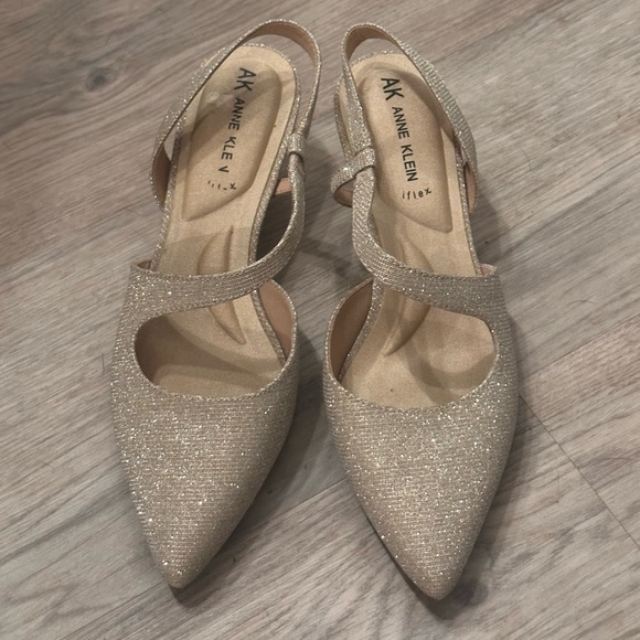 Anne Klein Shoes - Anne Klein Women's Sparkling Slingback Heels - Gold